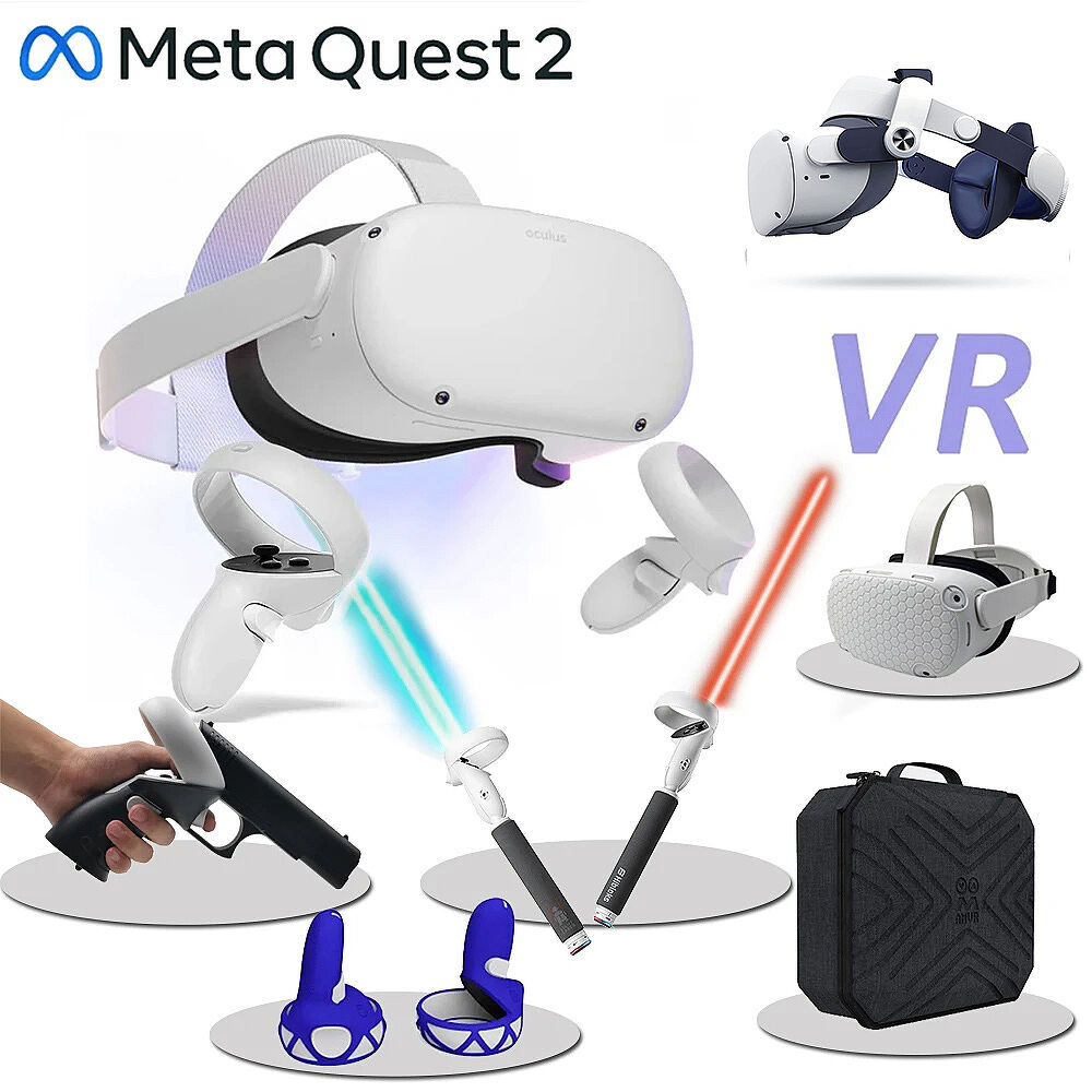 【Meta Quest】Oculus Quest 2 VR 頭戴式裝置(128G)(周邊全配組)